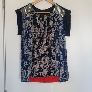 FRENCH CONNECTION Silk Short Sleeve top